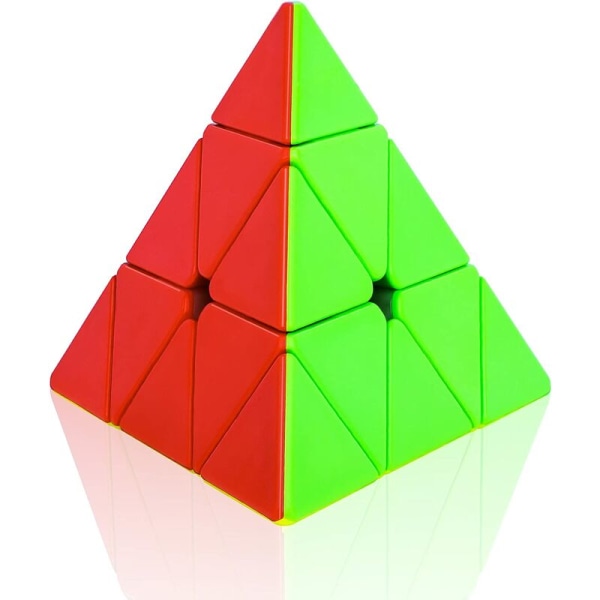 Pyraminx Speed ​​​​Magic Cube Pyramid Magic Puzzle Speed ​​​​Cube uten klistremerke, slitesterk, rask og enkel å snu gaveleker for gutter, jenter