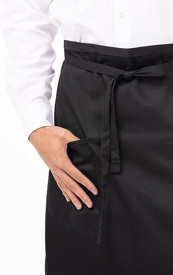 Unisex-kaksi taskuinen bistro-esiliina