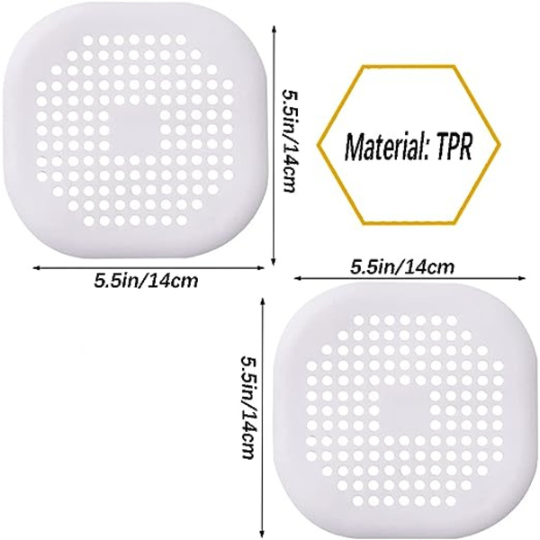 2 st silikonavloppsskydd, köksavloppsfilter med sugkopp, badkarsavloppsfilter, köks- och badrumsavloppsfilter