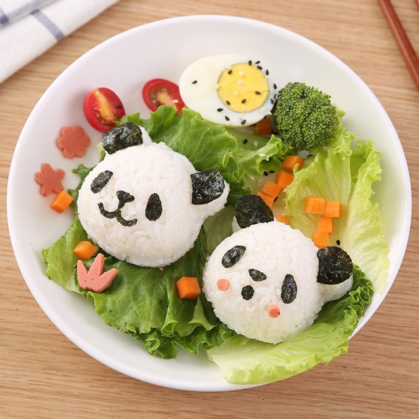 Risbollform, söt pandarisbollform Sushiform Köksrismaskin DIY Sushi Making Kit Köksverktyg för lunch Bento Box Tillbehör