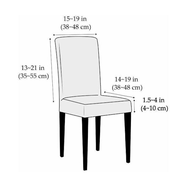 Pitkä ja vedenpitävä ruutukuvioinen jacquard-tuolinpäällinen - Taupe, yleiskäyttöinen ja kestävä tuolinpäällinen, sopii kodin, hotellin ja t:n sisustukseen