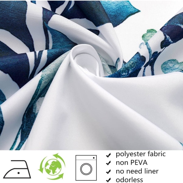Mugresistent bruseforhæng 180x200cm, maskinvaskbart stof bruseforhæng rustfrit, boheme-stil polyester bruseforhæng (180_x_200_cm, Flami