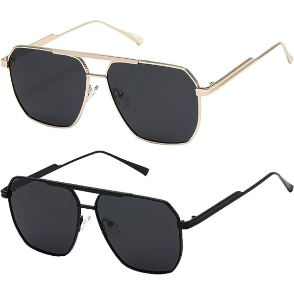 Polariserede solbriller Vintage Oversized Square