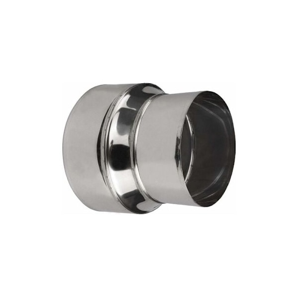 Reduksjonsrør for ovnsrør i rustfritt stål, skorsteinskanaladapter - Ø80mm / Ø60mm (1 stk)