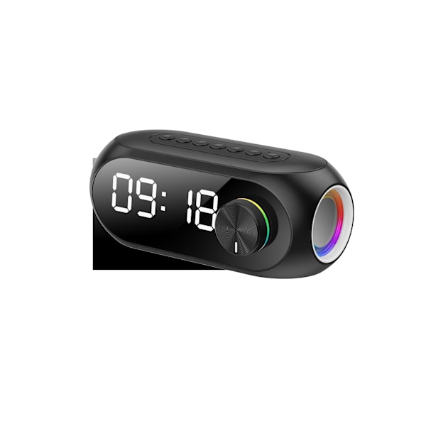 Alarmklockshögtalare unisex multifunktionell Bluetooth-högtalare S8 trådlös spegelklocka liten ljudsubwoofer kort Bluetooth-högtalare（S8 svart）