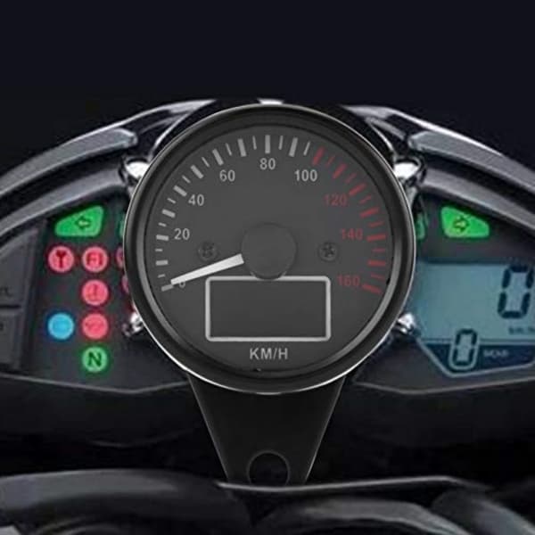 Digitalt måler speedometer, Universal motorcykel digital speedometer LED KMH speedometer speedometer 160KM DC12V