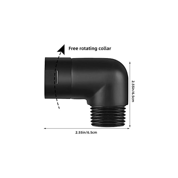 90-graders bruseadapter, brusehovedløfteadapter, albueadapter, brusearmsadapter, brusearmsadapter, billig bruseadapter, Racc