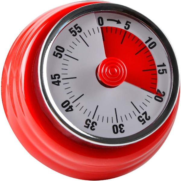 (Röd) Kök Timer Påminnelse Hantera Timrar 360 Grader Roterande Mec