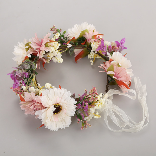 Bridesmaid Bride Wedding Floral Wreath Headband