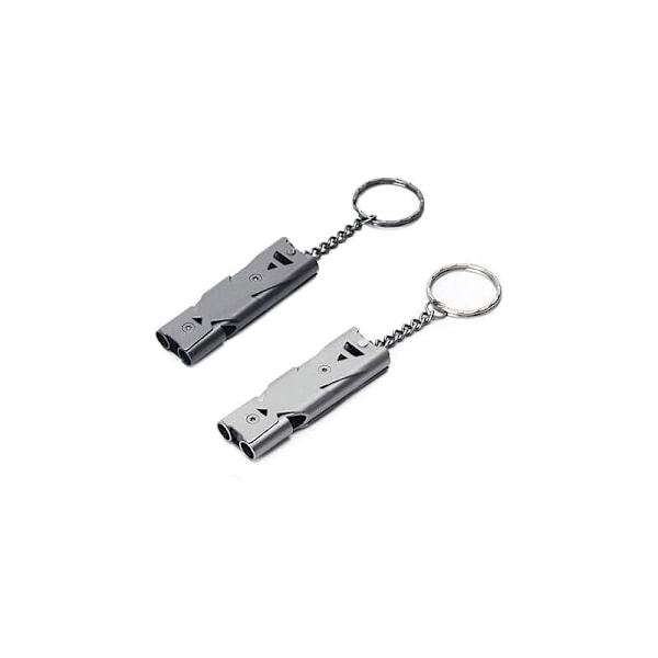Sæt med 2 Dobbelte Decibel Høje Rør Deciber Overlevelse Overlevelse Sharl Tobes for forlænget Sikkerhed af Key Rabbet besparelse til camping/vandreture