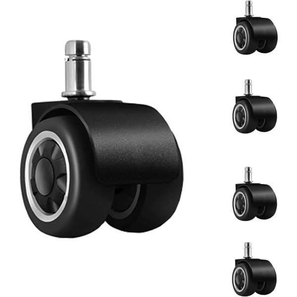 5 stk kontorstolhjul Kontorstol Universal erstatning skrivebordshjul for å beskytte Moque To-hjul design