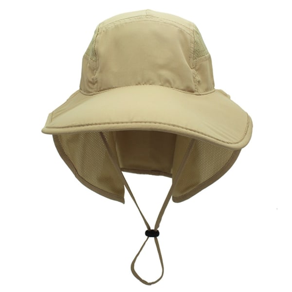 Solhatt Herr Dam UPF 50+ Mesh Sommar Skydd Utomhus UV-keps med Nackskydd Andas Packbar Jakt Fiske Strandhatt