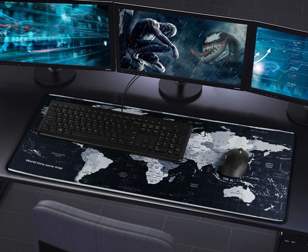 Gaming musematte, stor musematte, utvidet musematte, kontormusematte, sklisikker anti-overflow musematte med spesiell teksturert overflate, 400 * 800 *