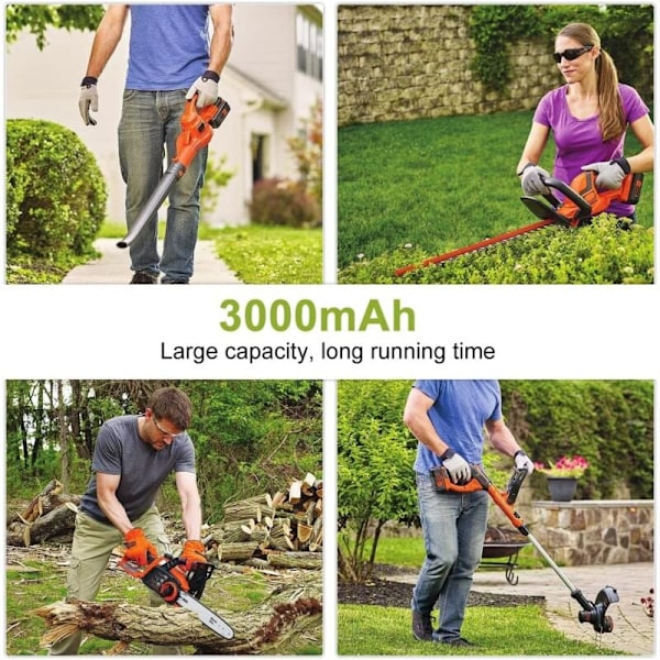 36V 2Ah Litiumakku, yhteensopiva kaikkien 36V BLACK+DECKER -työkalujen kanssa, ei muistiefektiä, alhainen itsepurkautuminen, käytännöllinen, kompakti ja monipuolinen