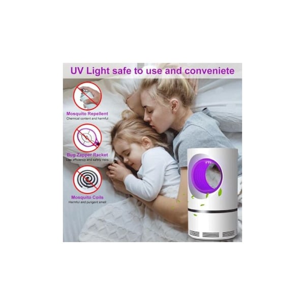 Myggdreperlampe, UV Elektrisk Fluefanger, USB Elektrisk Myggdreperlampe for Soverom Hjem Kjøkken Hage