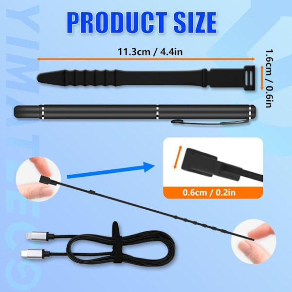 Gjenbrukbare silikonkabelbånd, 11,3 cm kabelorganisator, elektrisk kabelklemme for USB-kabelhåndtering, kabelrydde for kontor, PC-kabelhåndtering (11,3 cm, 20 stk)