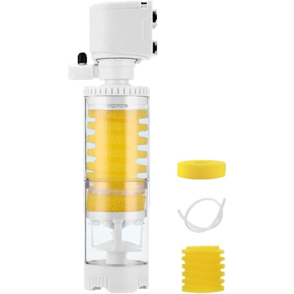 10W Akvariefilter - Akvariefilterpumpefilter til lille akvariefilter til akvarium af en gallon filterpatron til akvariefisketankudskiftning