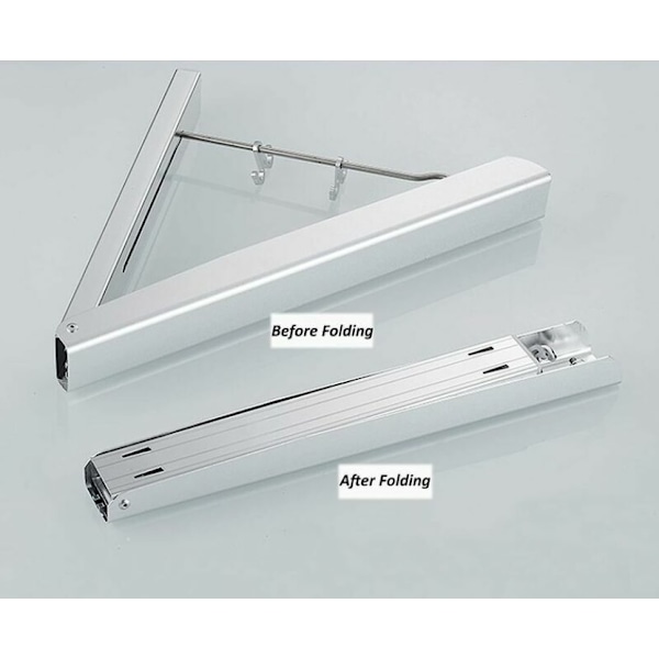Silver Väggmonterad Fällbar Väggmonterad Klädhängare Torkställ Retractable Klädhängare Fällbar Klädhängare Platsbesparande Osynlig Torkställ Hol