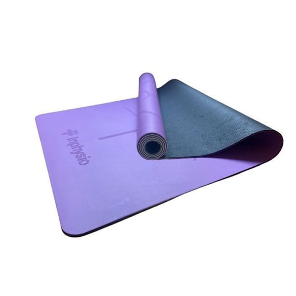 Yoga måtte - Inphysio - AdhérenceMAX - Ultra-vedhæftende - Vandtæt - Velvære - 4,2 mm tykkelse Lila