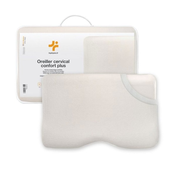 Orthopædisk Pude Confort Plus Inphysio Ergonomisk Hukommelsespude, Støvmidebestandig, Hypoallergenisk, 54 x 33 x 12-6 cm