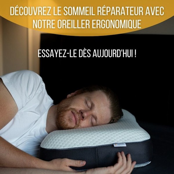 Ergonomiskt Kudde Relax Inphysio Minnesskumm, Antiinsektbambuöverdrag, 3D Deluxe Nät, 60 x 40 x 13 cm