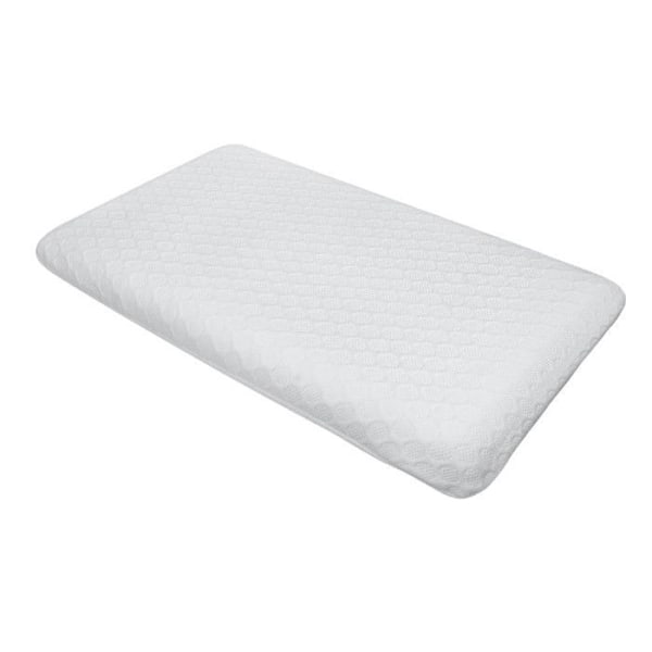 Ergonomiskt barnkudde - Inphysio - set med 2 andningsbara barnkuddar i minnesskum, 50 x 30 x 5,5 cm Vit