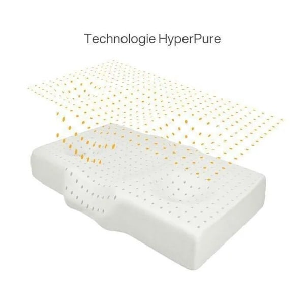 Ergonomiskt Kudde - Inphysio - Anti-rynkor - Sidenör - Hypoallergen - 65 cm Vit