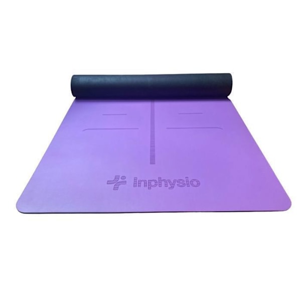 Yoga matta - Inphysio - AdhérenceMAX - Ultra-greppande - Vattentålig - Välbefinnande - 4,2 mm tjocklek Lila