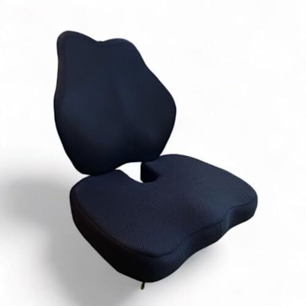 Sæt med 2 ergonomiske puder i memory-skum - 45x41x10,5 cm/45x35x7 cm - Inphysio