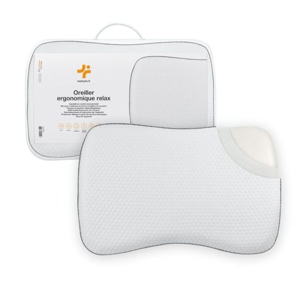Ergonomiskt Kudde Relax Inphysio Minnesskumm, Antiinsektbambuöverdrag, 3D Deluxe Nät, 60 x 40 x 13 cm
