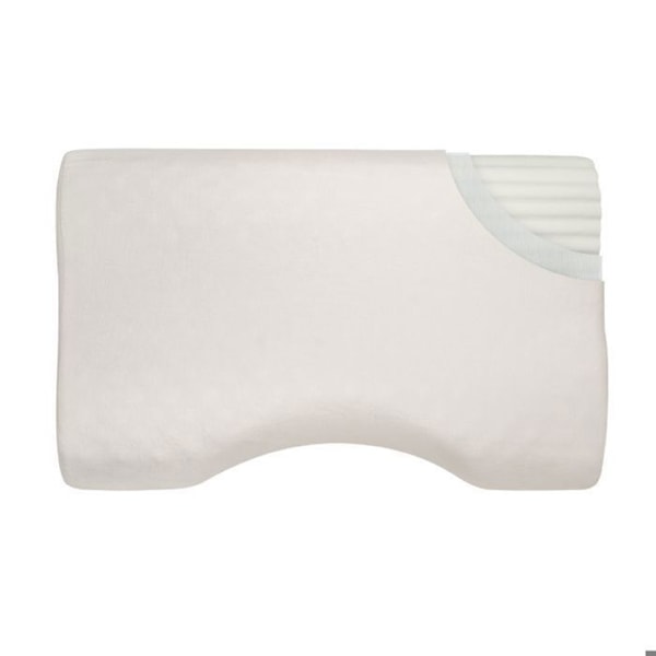 Ergonomisk Anti-Snark Kudde - Inphysio - med satintäckning, tillverkad i minnesskum, 57 x 36 x 11.5 cm Vit