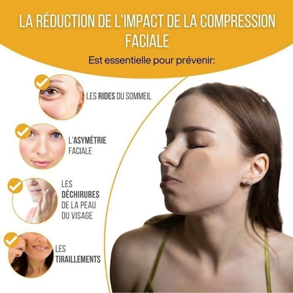 Anti-rynkor och anti-aging kuddar - Inphysio - 58x37x9/11 cm - 100% silke - hypoallergenisk - mjuk komfort Vit