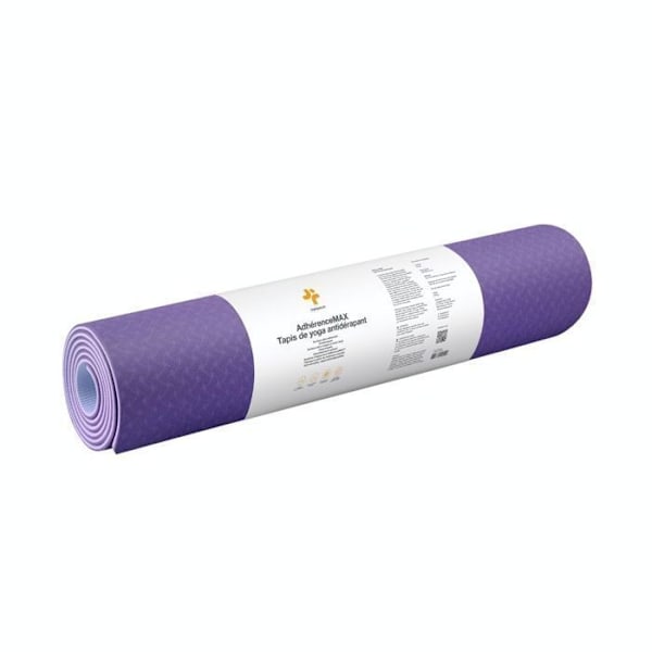 Yoga matta - Inphysio - AdhérenceMAX - Ultra-greppande - Vattentålig - Välbefinnande - 4,2 mm tjocklek Lila