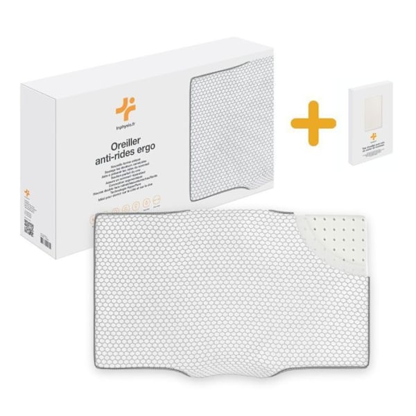 Ergonomiskt Kudde - Inphysio - Anti-rynkor - Sidenör - Hypoallergen - 65 cm Vit