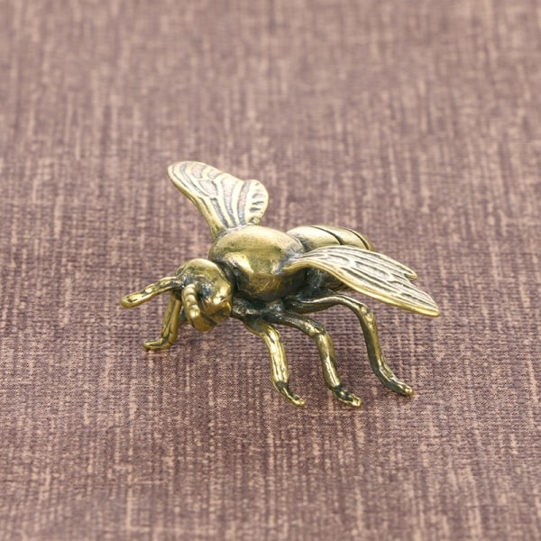Mässing Insekter Figuriner Miniatyrer Bee Tea Husdjursdekorationer Blomma Brons ONESIZE