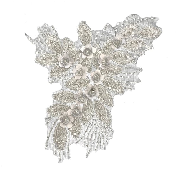 Lace Collar Applique, Embroidered Flowers for DIY Clothing Decoration