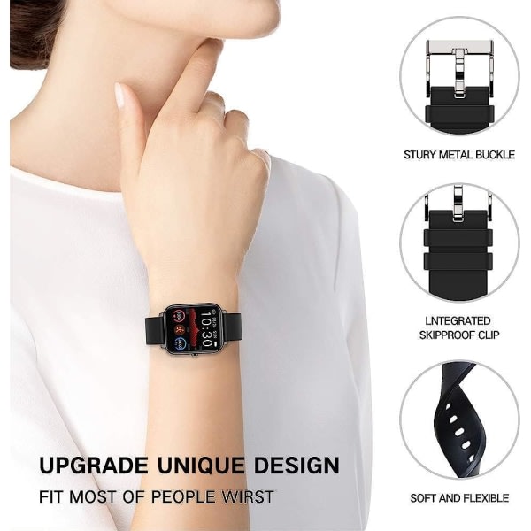Smart Watch band, 20 mm utbytbara justerbara Smartwatch-remmar som ?r kompatibla med P22 P32 P36 Sport Watch