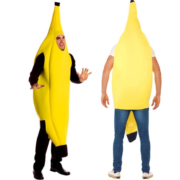Tilltalande banandräkt Vuxen Deluxe Set för Halloween L Cherry