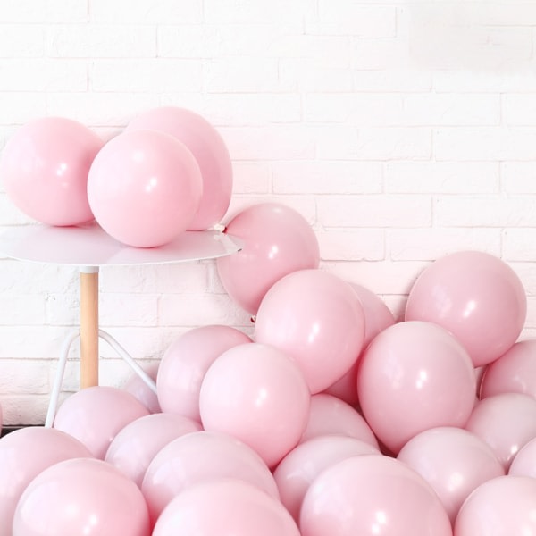 10-tums rosa ballonglatexballong f?r festdekoration, 100 stycken (rosa)