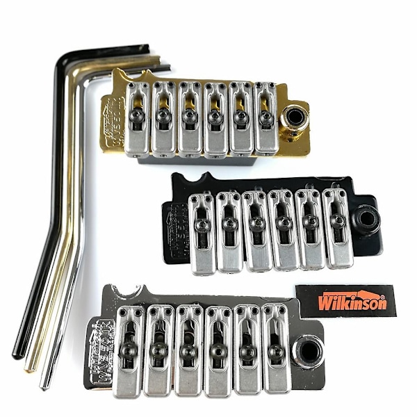 Ny Wilkinson Wvs50iik Elektrisk Gitarr Tremolo Brygga Tremolo System Silver Svart Och Guld