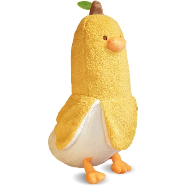 Banana Duck Plysch S?t Anka Gosedjur Kasta Plysch Doll Toy Mjuk kram kudde (gul, 19,7")