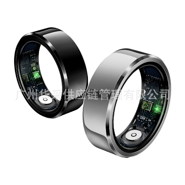 Ny LA380 smart ring hjertefrekvensovervåkingsring søvnovervåking dyp vanntett kamera skritteller trening Black No. 10/20 inches