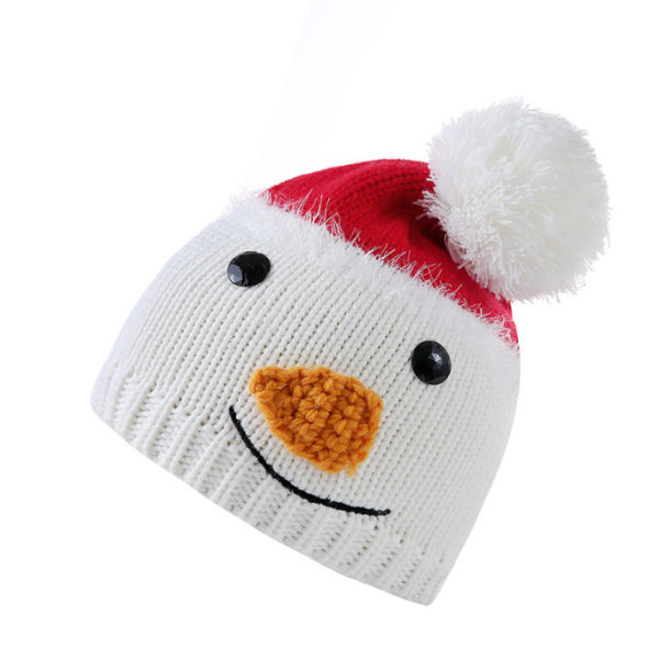 Christmas Hat Christmas Beanie Hat for Kids Xmas nyår vit körsbär