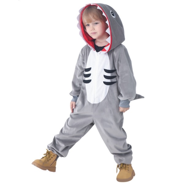 Kids Shark Onesie Pyjamas Animal Shark Costume Boys M Cherry