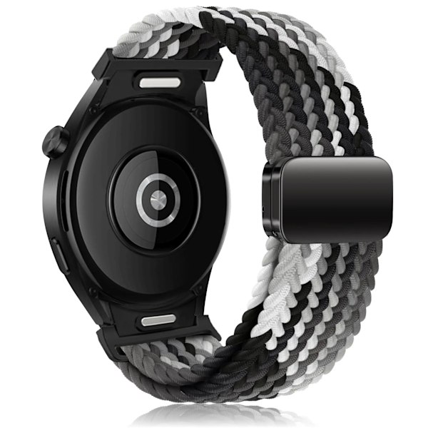 Flätat armband för Samsung Galaxy Watch 6 4 classic/5 Pro 45mm 47mm 43mm 44mm 40mm Magnetiskt armband utan luckor Galaxy watch 6 band Svart smart Black clever watch 5 40mm 44mm