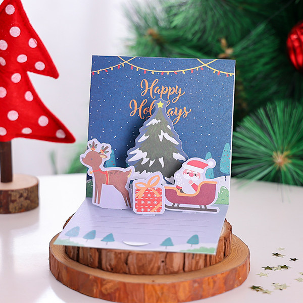 Christmas greeting card creative 3D stereo greeting card thanksgiving teacher handmade DIY blessing Christmas Eve gift card