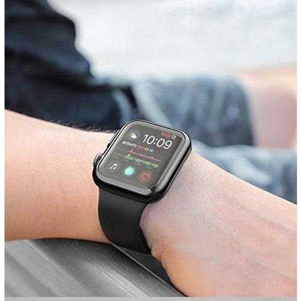 [2-Pack] Julk Case för Apple Watch Series 6 / SE/Series 5 / 1 Svart + 1 Transparent