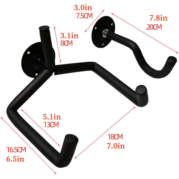 Guitarstativ, væghængt guitarholder til akustisk, elektrisk guitar, bas, 2 stk. Parent