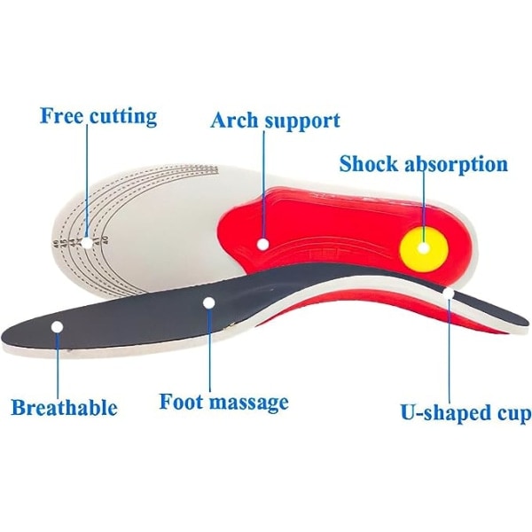 Fasciitis Relief Arch Support Innersula (stor EU 40-46), L?mplig