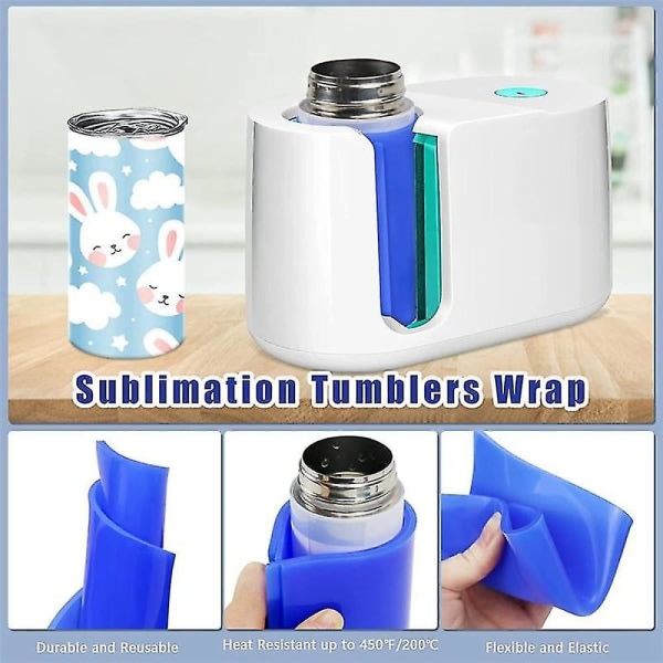 Sublimation Tumblers Wrap Tillbeh?r, 3 tjocklekar Silikon Sublimation Wrap Flaska Blanks Produc